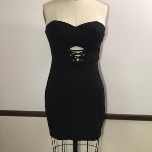 Strapless dress blk